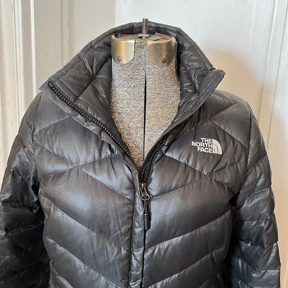 The North Face Flare 550 Goose Down Short Black Puffer Zip Up Ski Jacket, sz XS - Picture 3 of 16